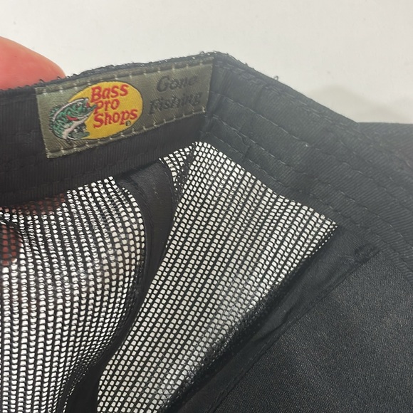 Bass Pro Shops Black Trucker Hat with Yellow Logo | OS - Picture 6 of 7